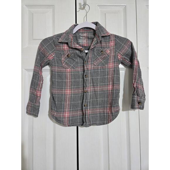Arizona xxs 4/5 boy's long sleeve button up flannel shirt - Picture 1 of 5